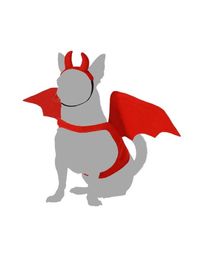 Devil Costume for Size L Dogs for Halloween

